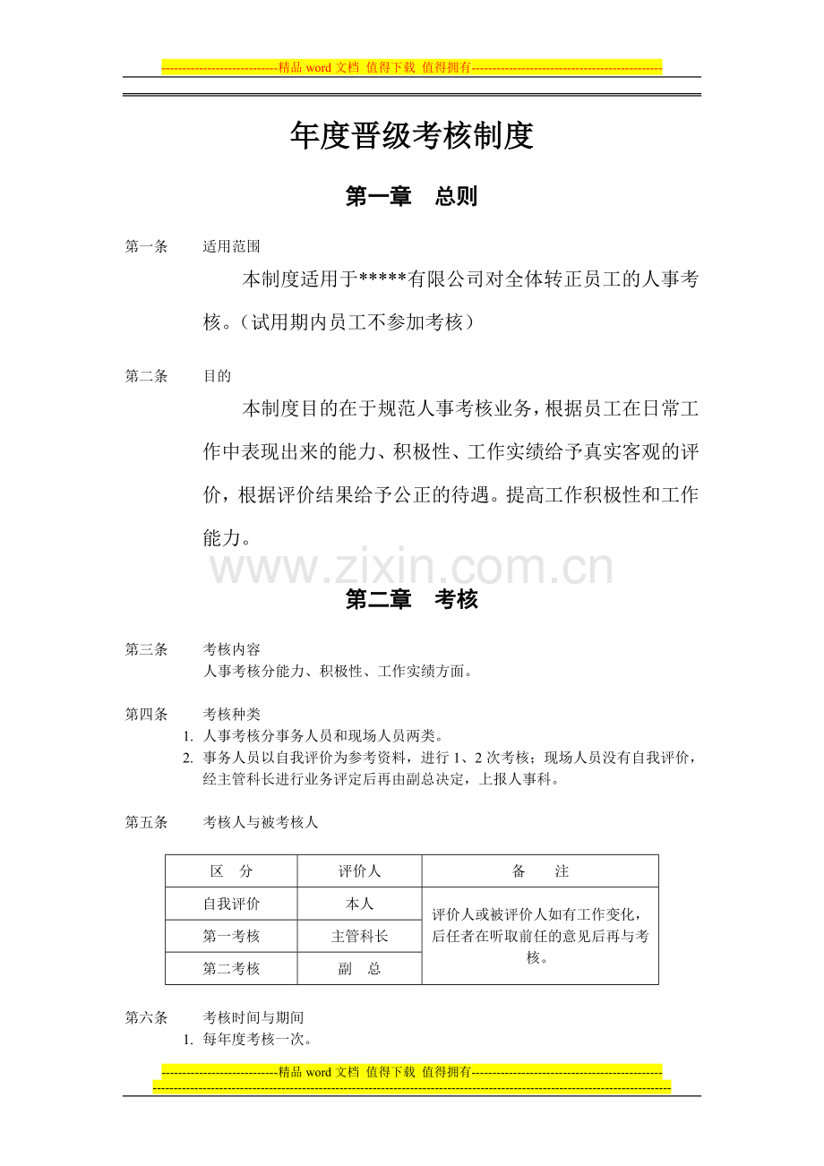 年度晋级考核制度.doc_第1页