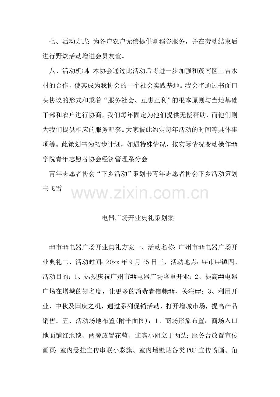 青年志愿者协会下乡活动策划书.doc_第2页