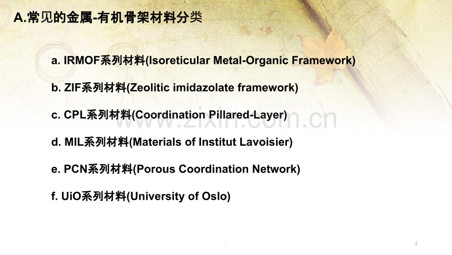 金属有机骨架材料(MOF)的分类.pptx_第3页