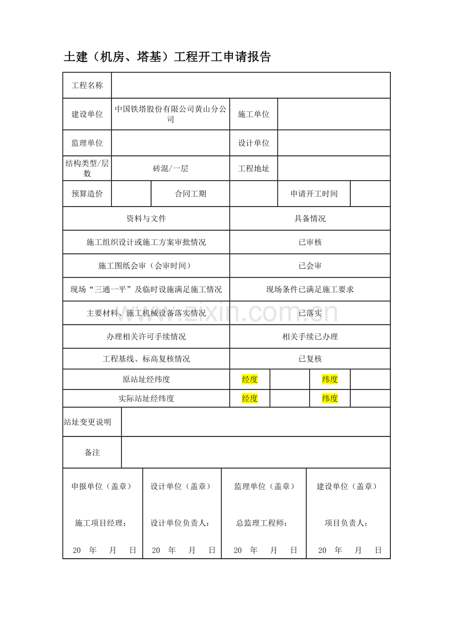 土建开工报审资料(含施工组织设计).doc_第1页