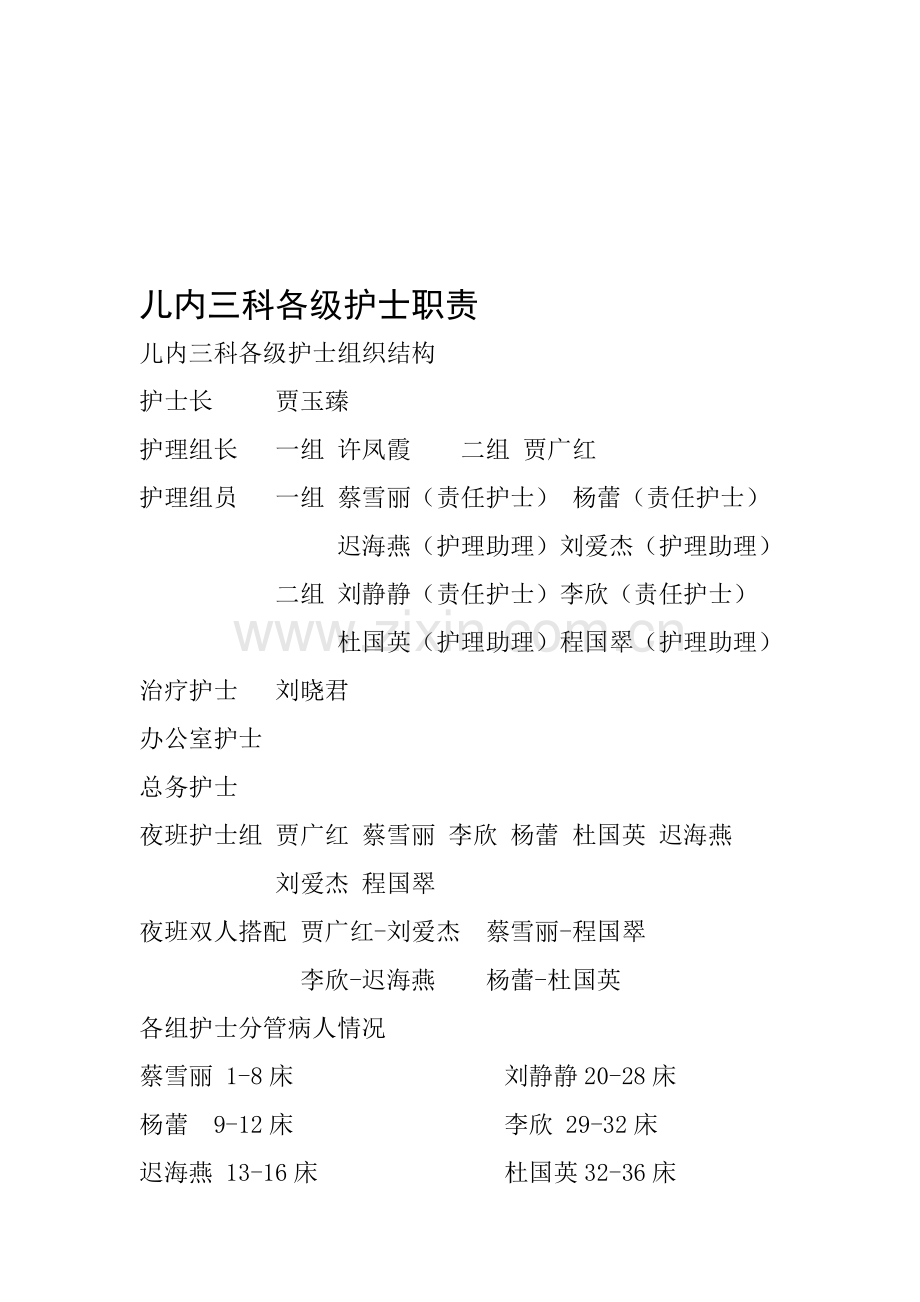 儿内科各级护士职责.doc_第1页