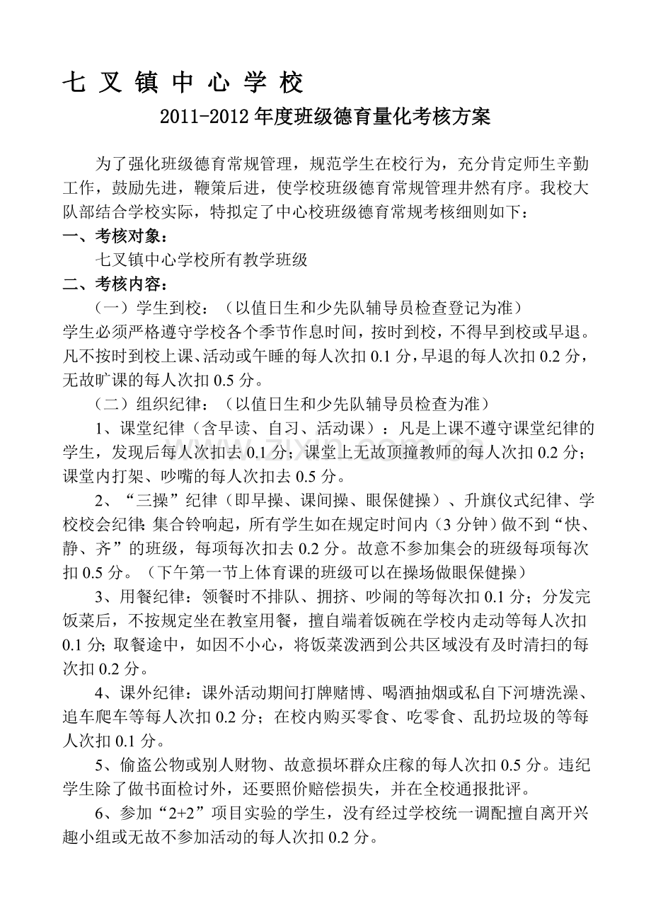 班级德育量化考核方案.doc_第1页