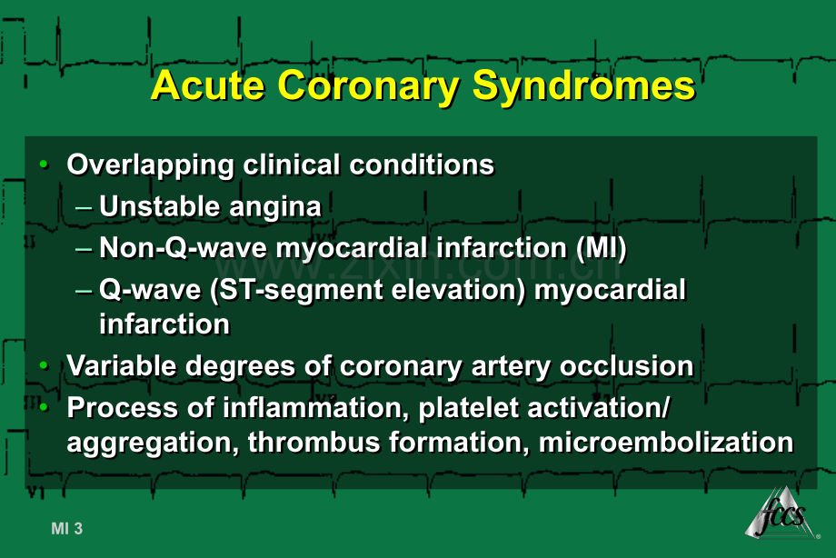 美国重症医学(FCCM)的基础教程急性冠脉综合征.ppt_第3页
