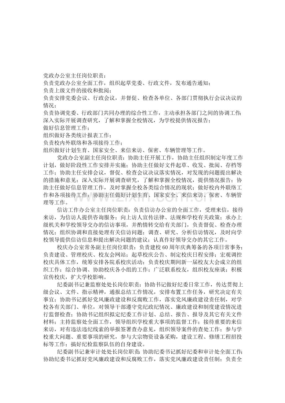 党政办公室主任岗位职责.doc_第1页