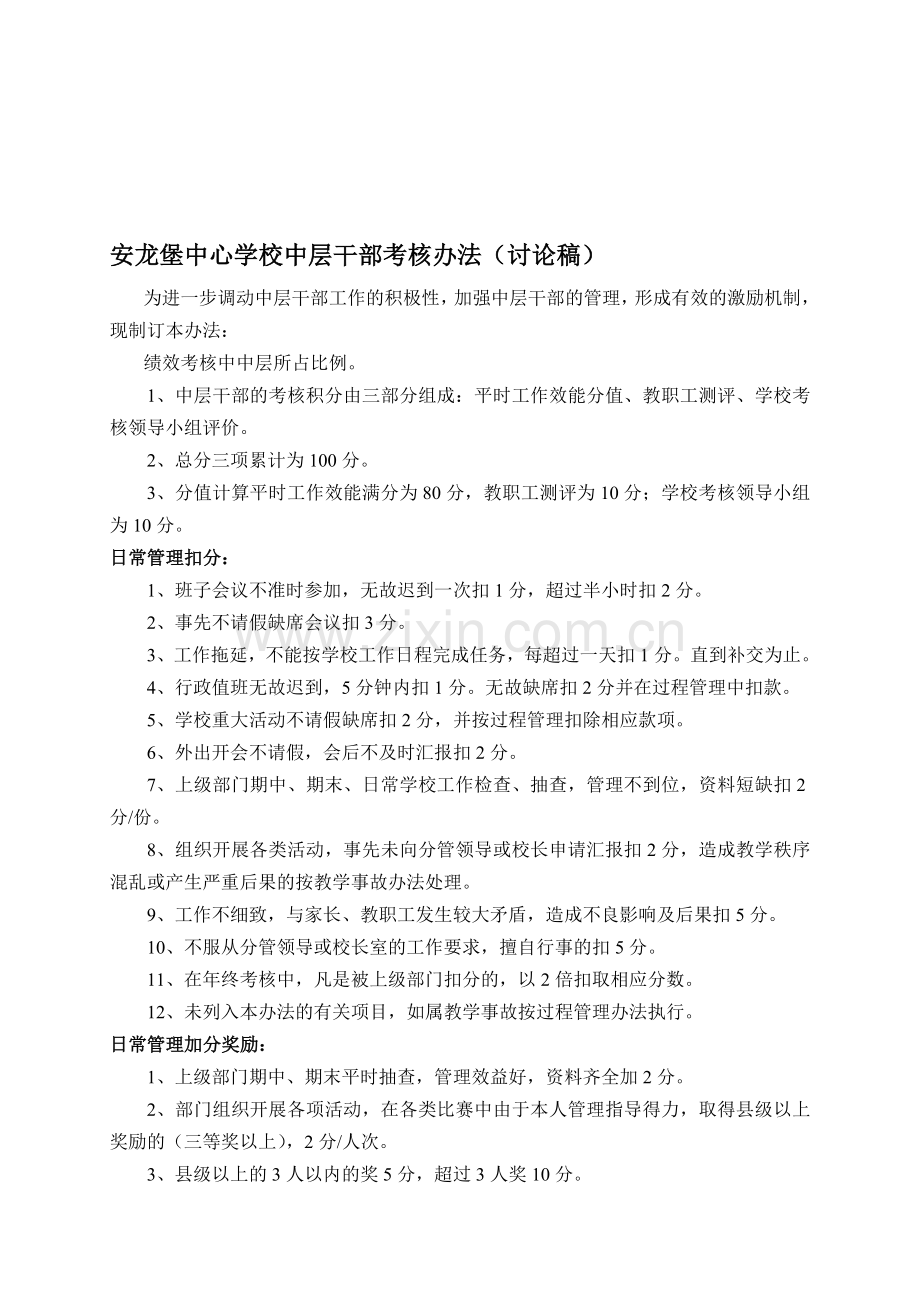 学校中层干部考核办法-修订稿.doc_第1页