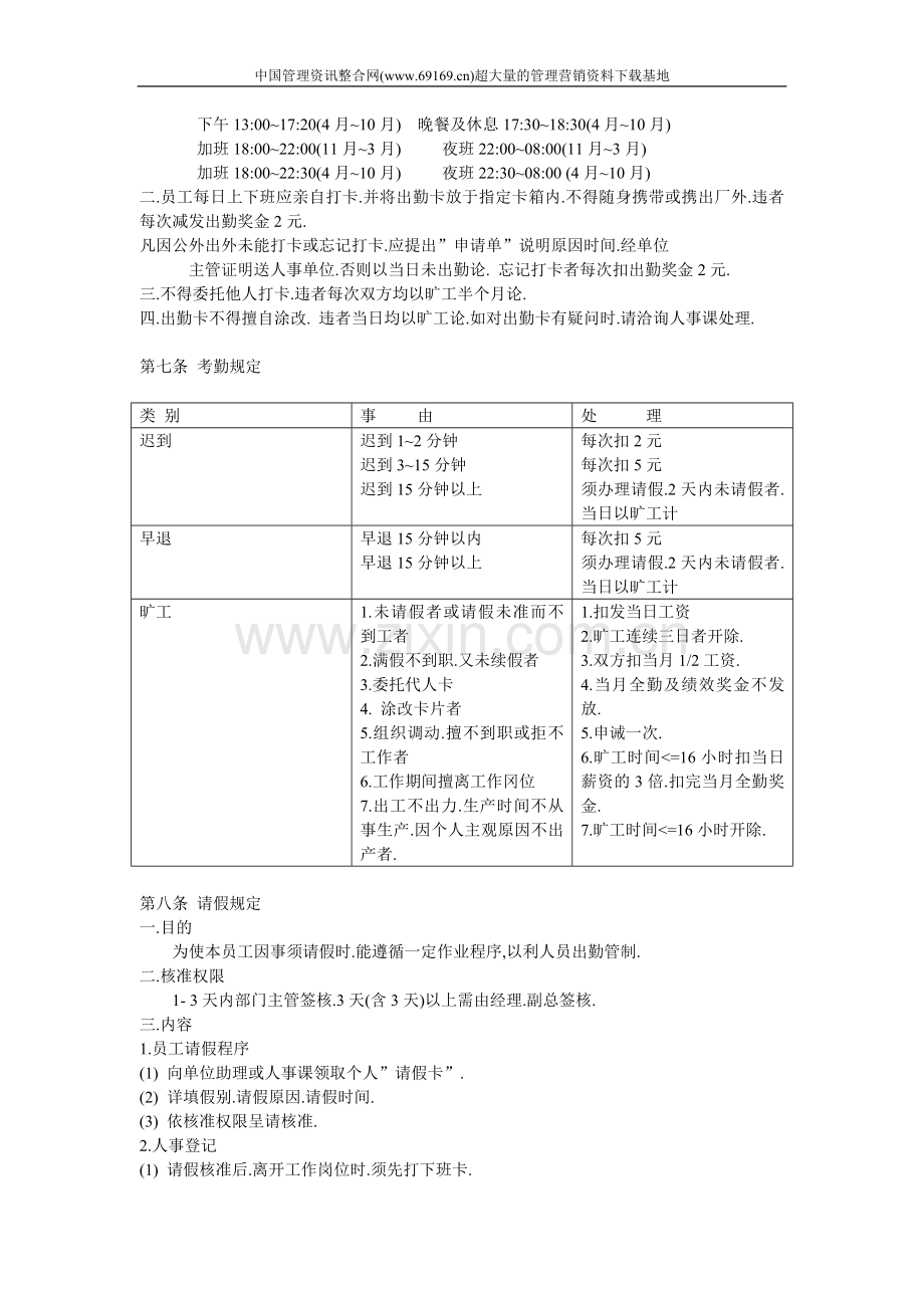 外企来料加工电子厂-人事管理规则.doc_第2页