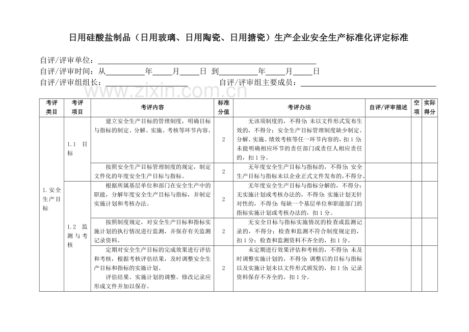 日用硅酸盐制品(日用玻璃、日用陶瓷、日用搪瓷)生产企业安全生产标准化评定标准(征求意见稿).doc_第3页