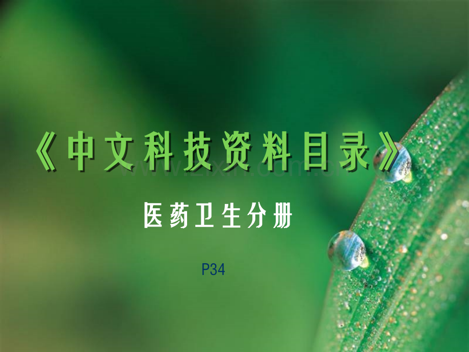 《中文科技资料目录》课件.ppt_第1页