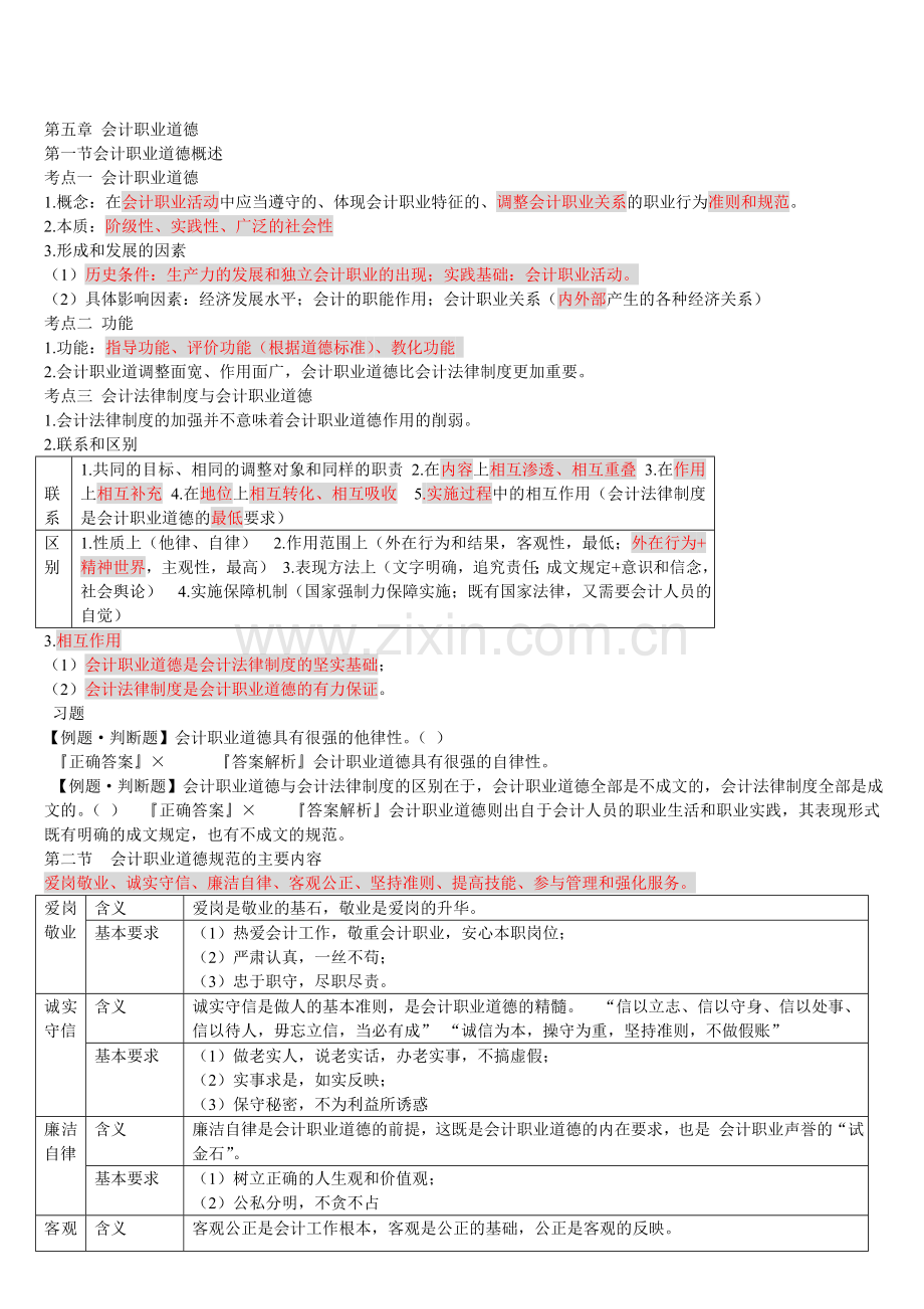 第五章-会计职业道德概述A.doc_第1页