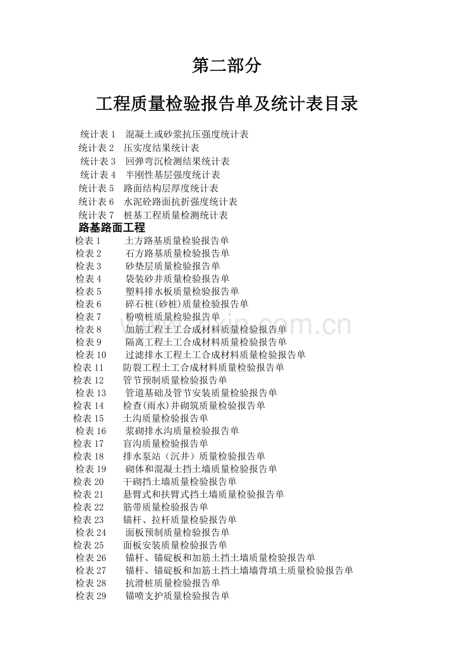 公路工程施工表格(第二册)(检验报告单).doc_第1页