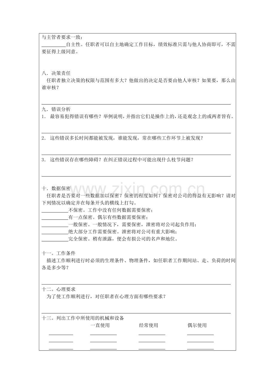 大圣招聘：职位分析面谈表.doc_第3页