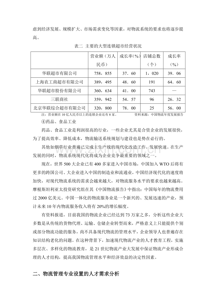 物流管理专业设置的社会背景和人才需求分析报告.doc_第3页