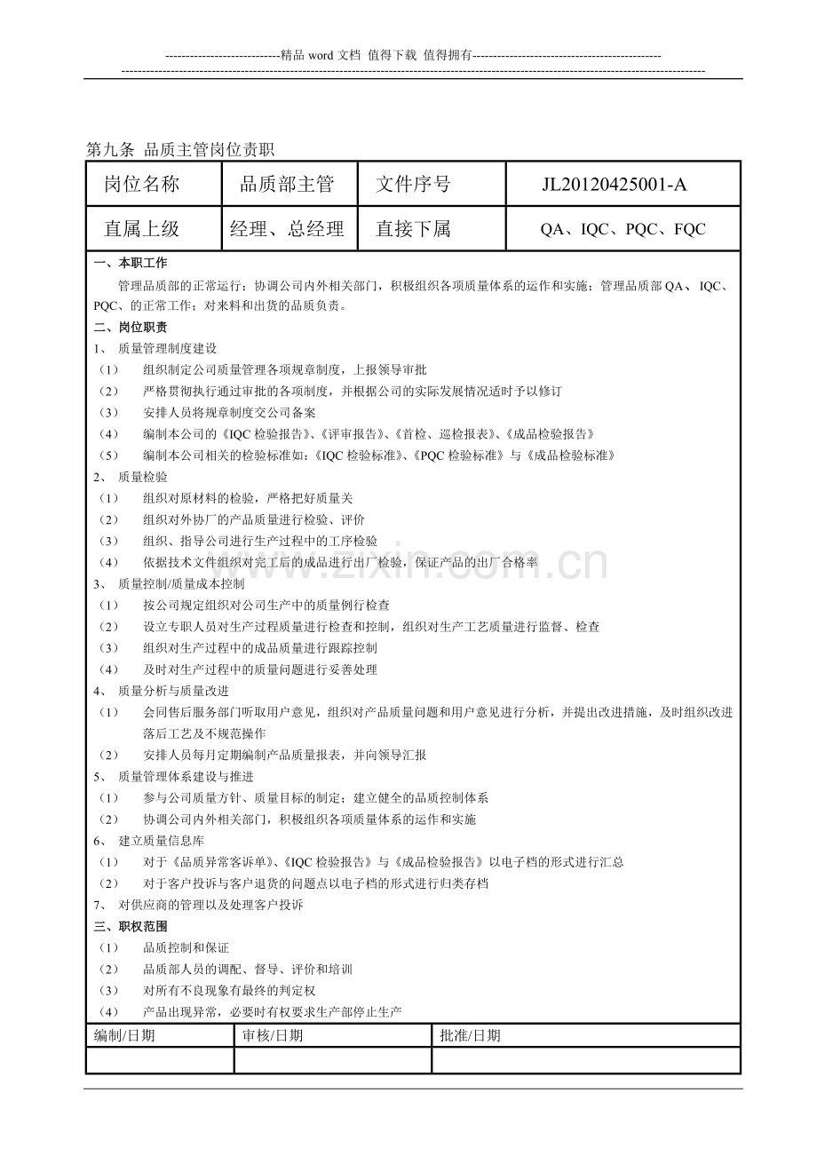 品质部组织管理制度.doc_第2页