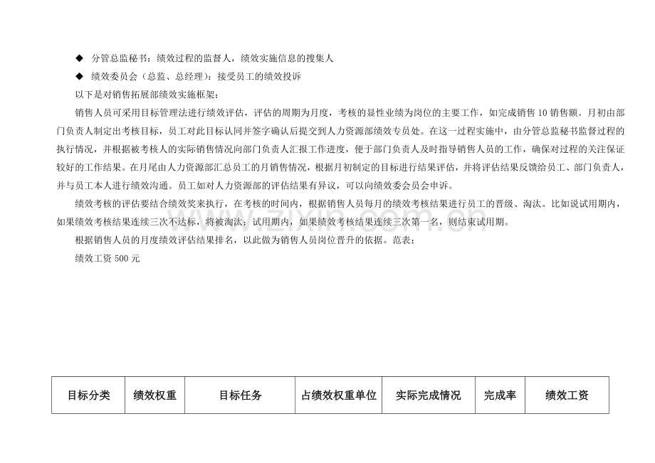 行政中心人力资源部20100320绩效、薪资考核体系大纲.doc_第3页