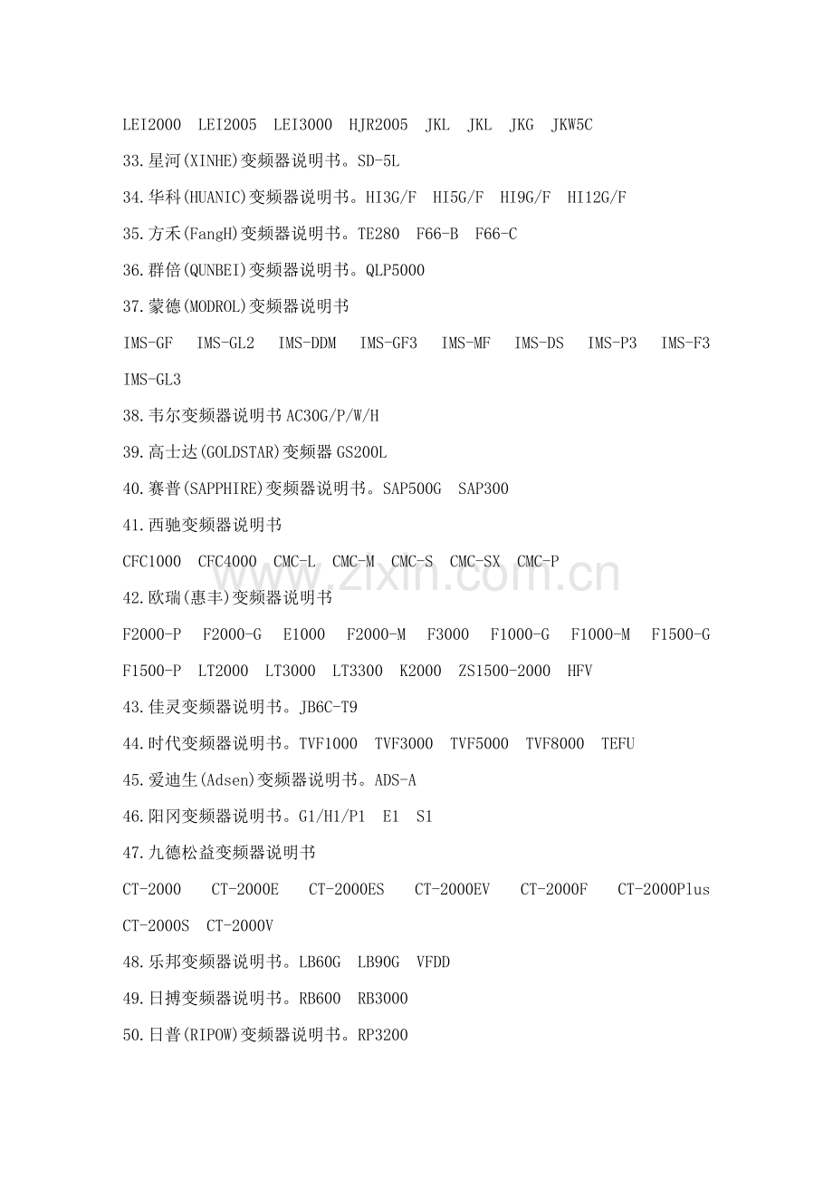 变频器品牌型号大全.doc_第3页