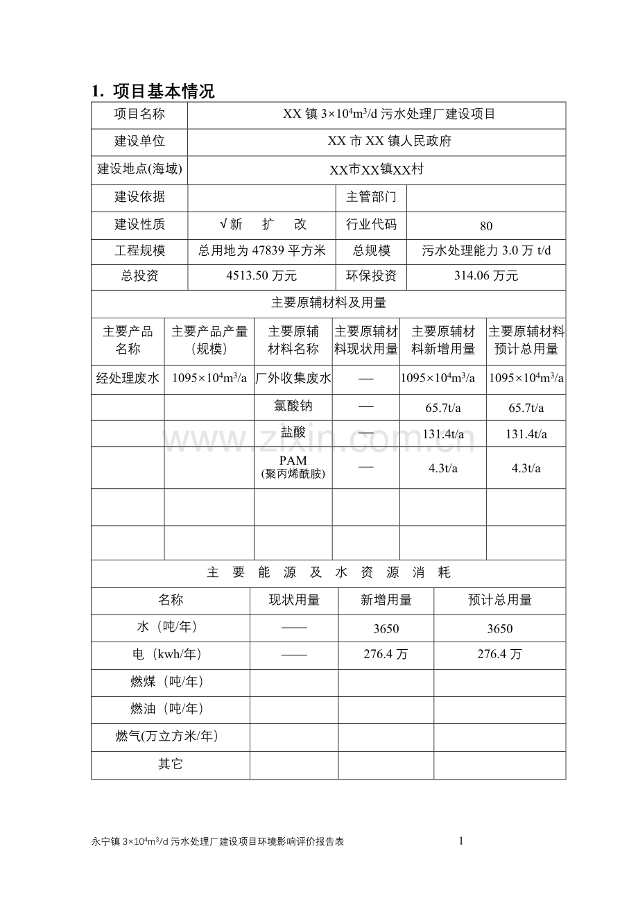 污水处理厂建设环境影响评估报告.doc_第1页