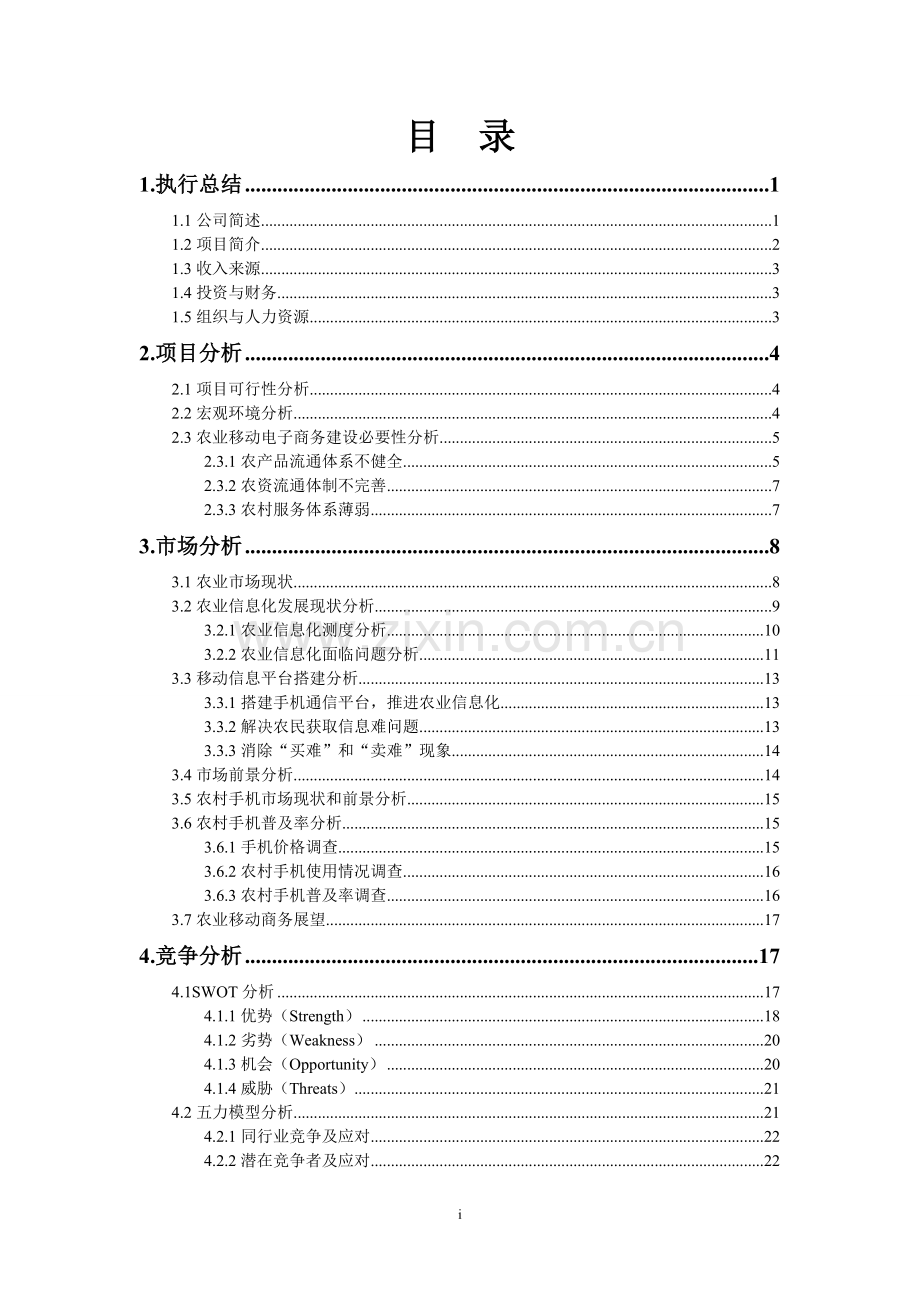 三农移动商务有限公司建设可行性商业计划书.doc_第2页