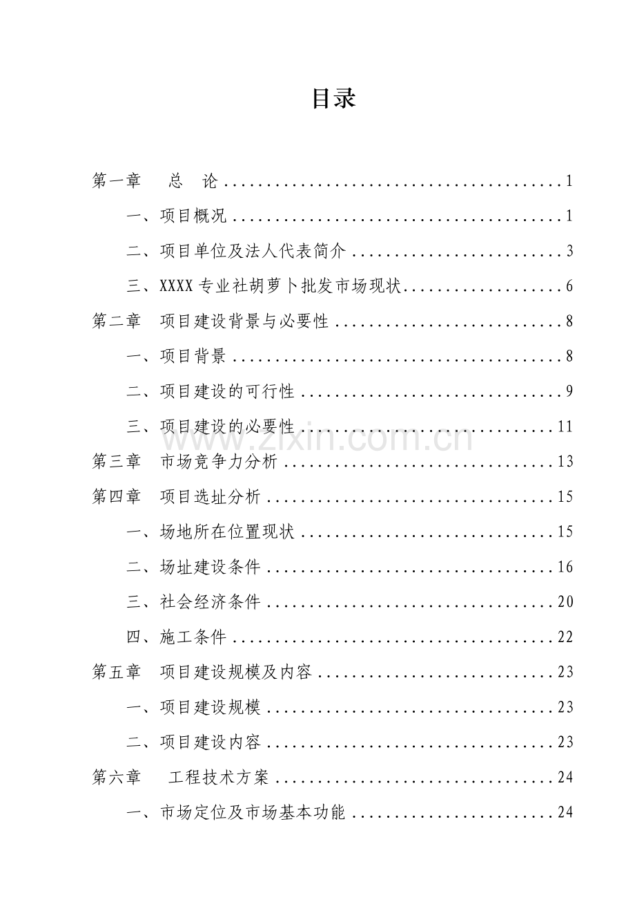 xxx胡萝卜交易市场建设可行性研究报告.doc_第2页