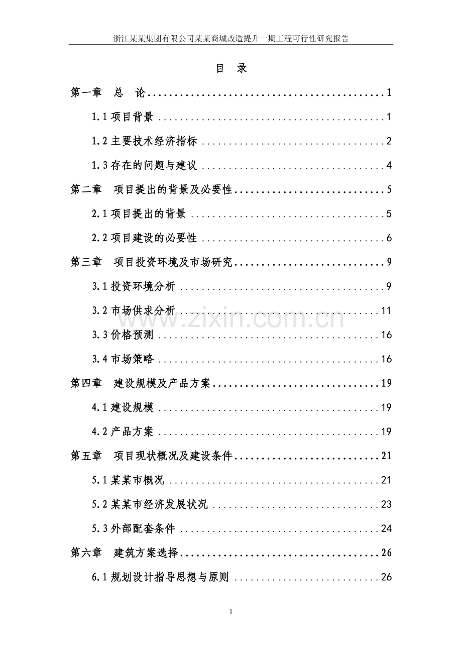 某某商城改造提升一期工程建设可研报告.doc_第2页