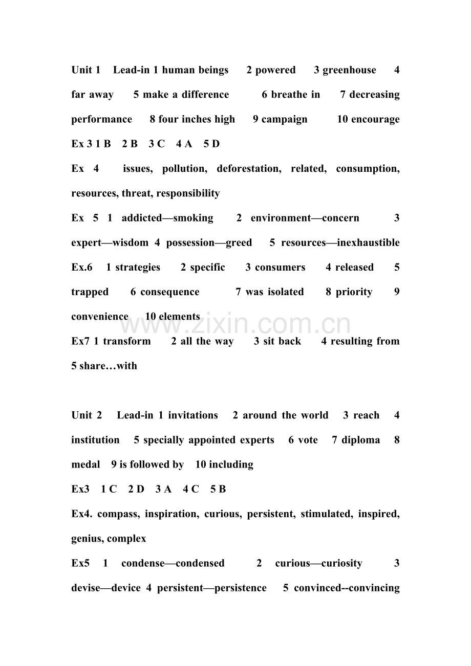 大学体验英语综合教程3-完整课后答案.doc_第1页