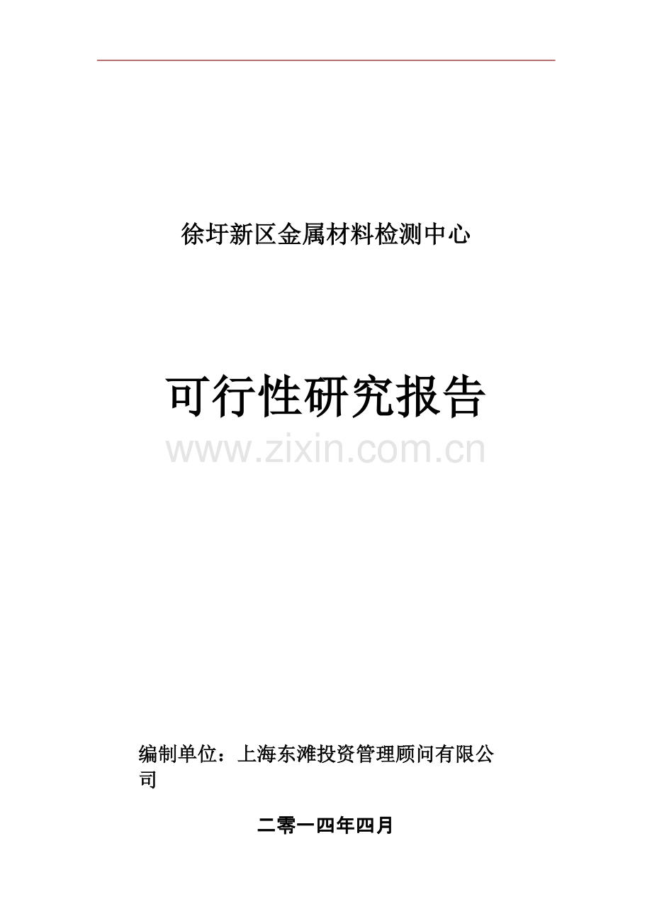 徐圩新区金属材料检测中心可行性研究报告.doc_第1页