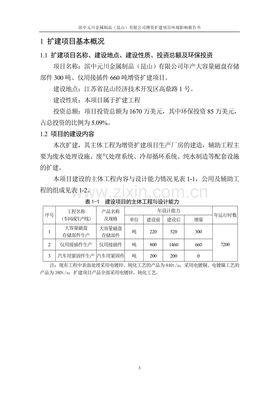 磁盘存储和仪用接插件项目申请立项环境影响评估报告.doc_第3页