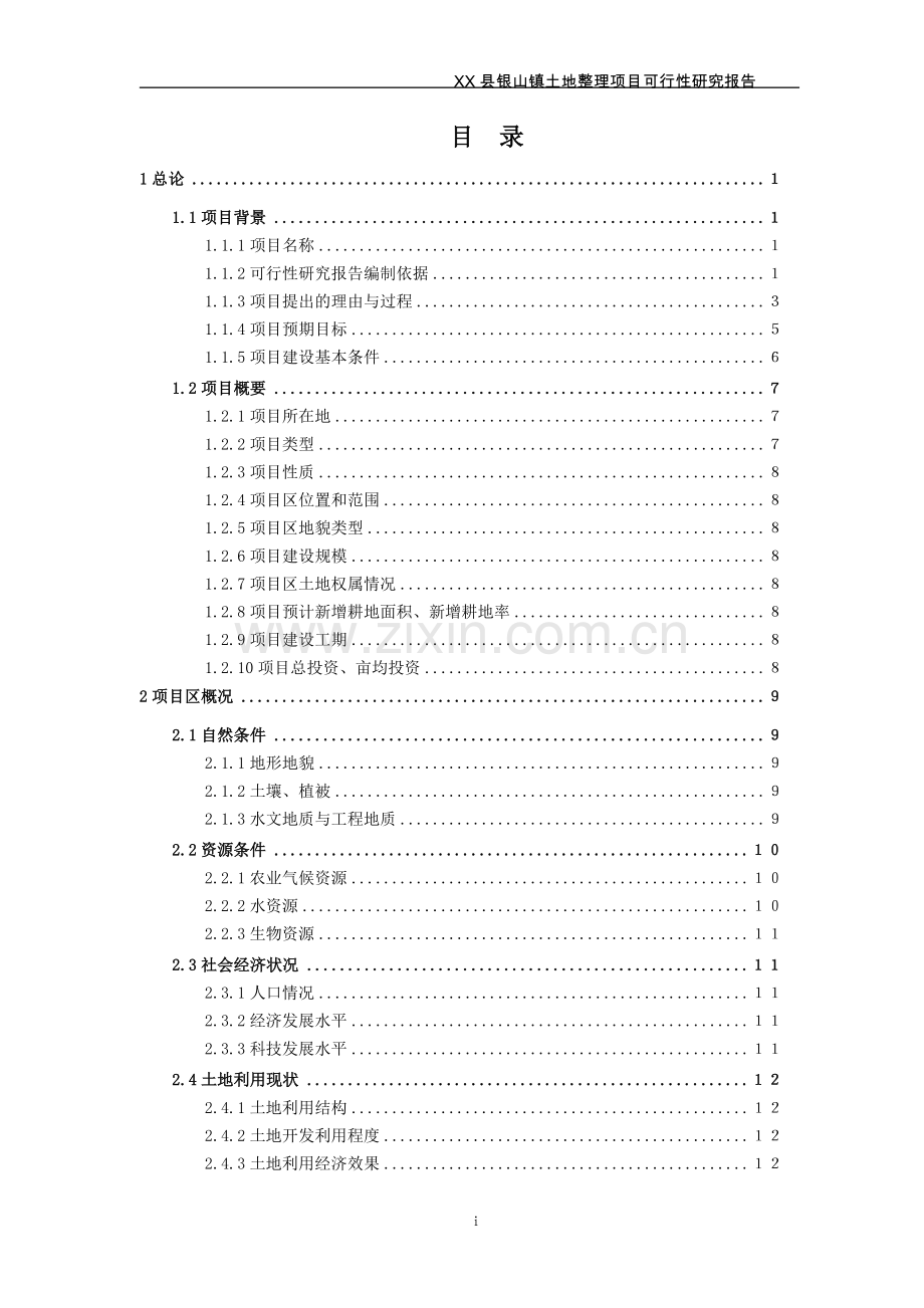 银山镇土地整理可行性研究(优秀甲级资质可行性研究报告).doc_第2页