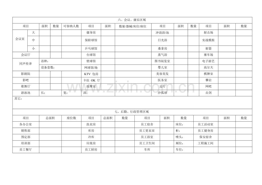 酒店管理表格--酒店设备设施规划情况调查表.docx_第3页