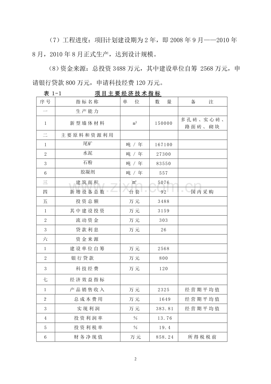 某环保新型建材有限公司150000立方米a新型墙体材料可行性研究报告.doc_第2页