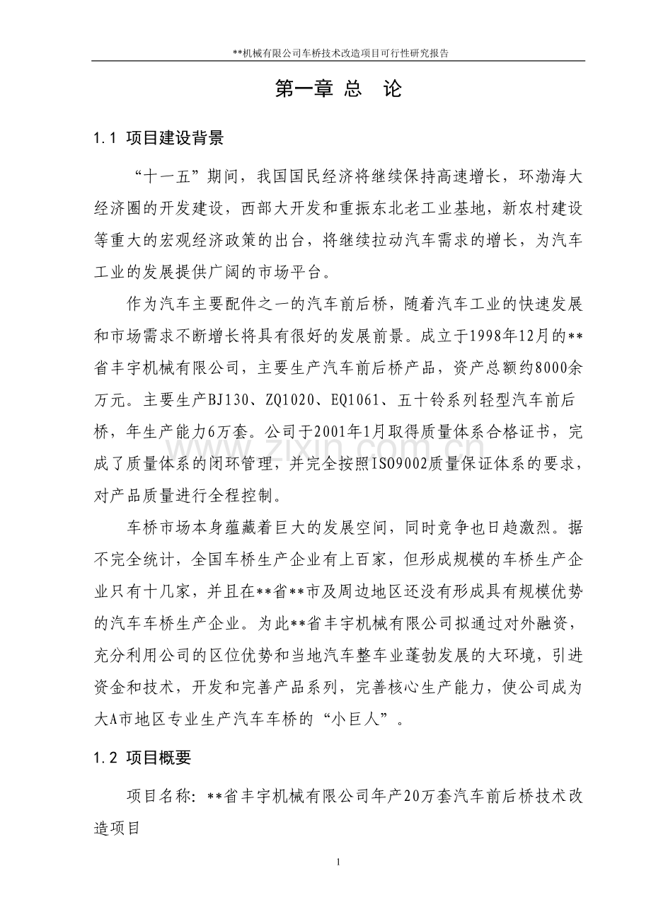 机械有限公司车桥技术改造项目可行性研究报告.doc_第3页