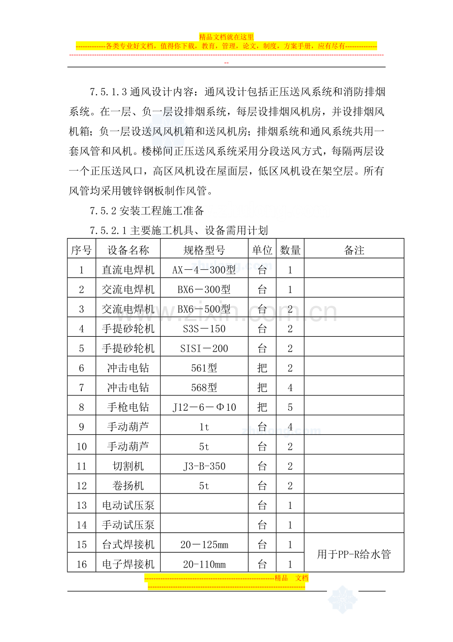 某小高层水暖电安装工程施工方案-secret.doc_第2页