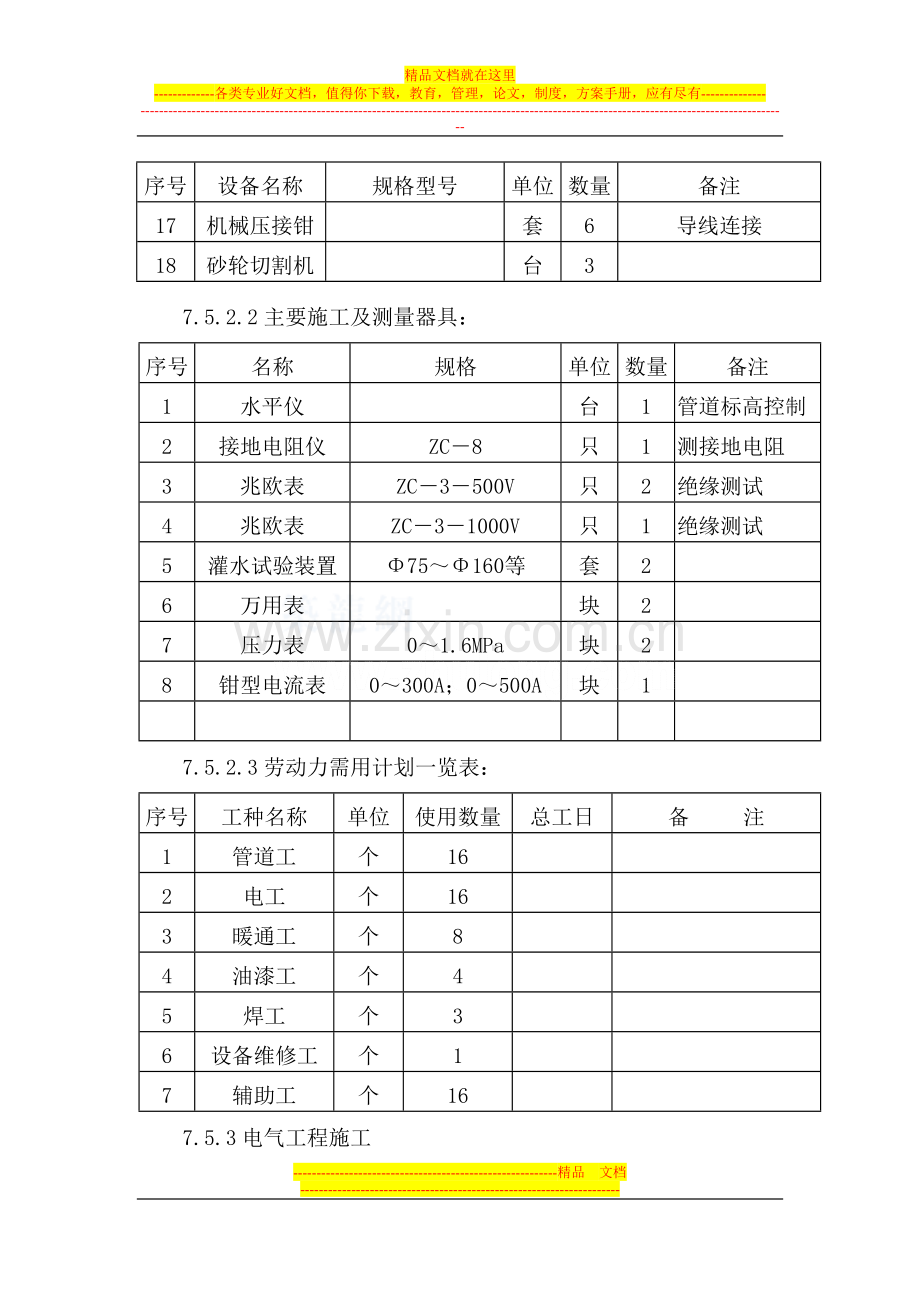 某小高层水暖电安装工程施工方案-secret.doc_第3页