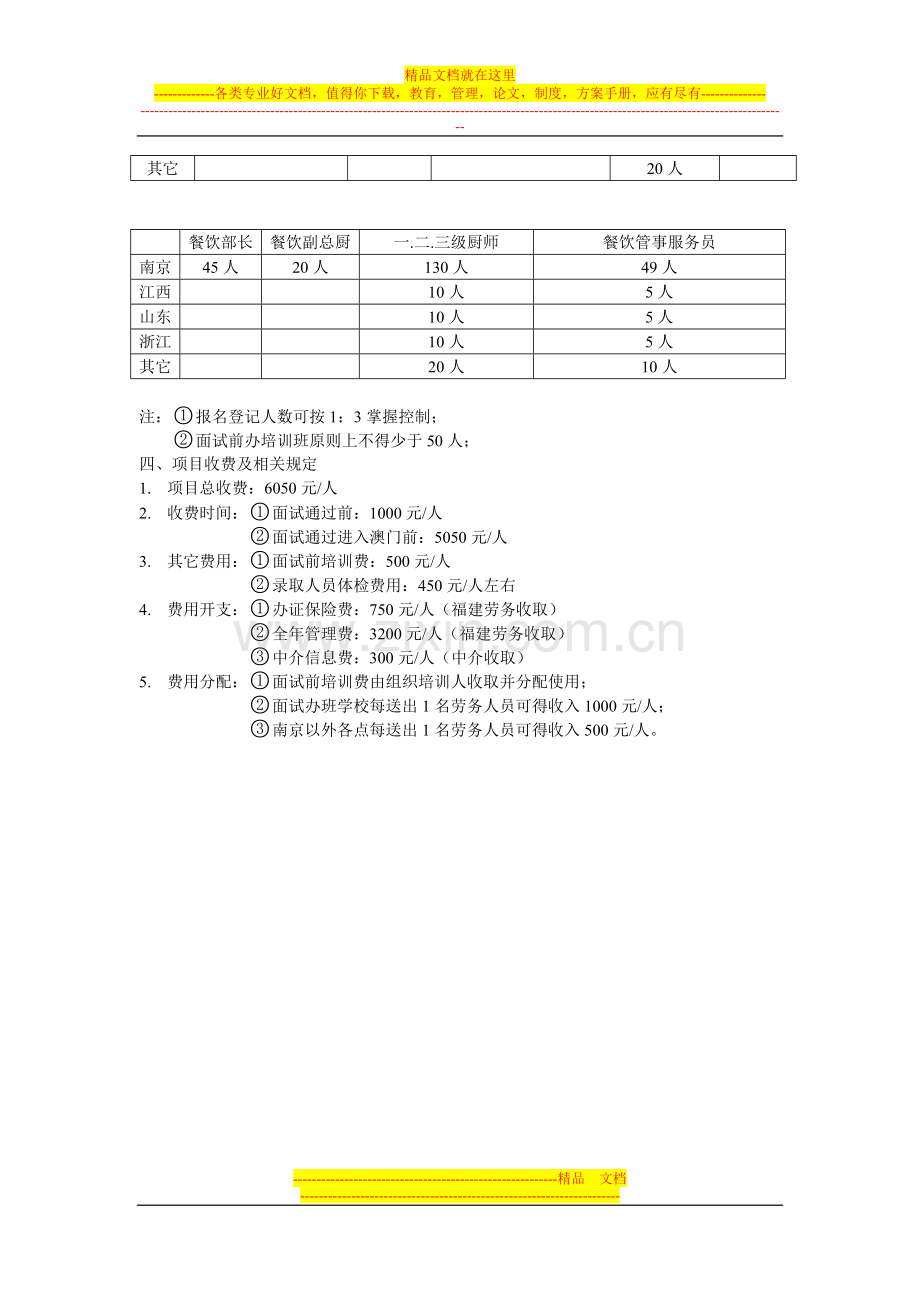 澳门酒店员工招聘项目工作安排及有关规定2.doc_第2页