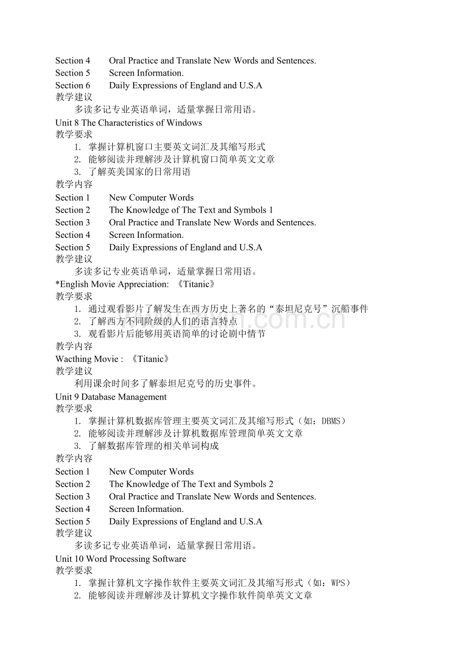 酒店管理英语教学大纲.doc_第3页