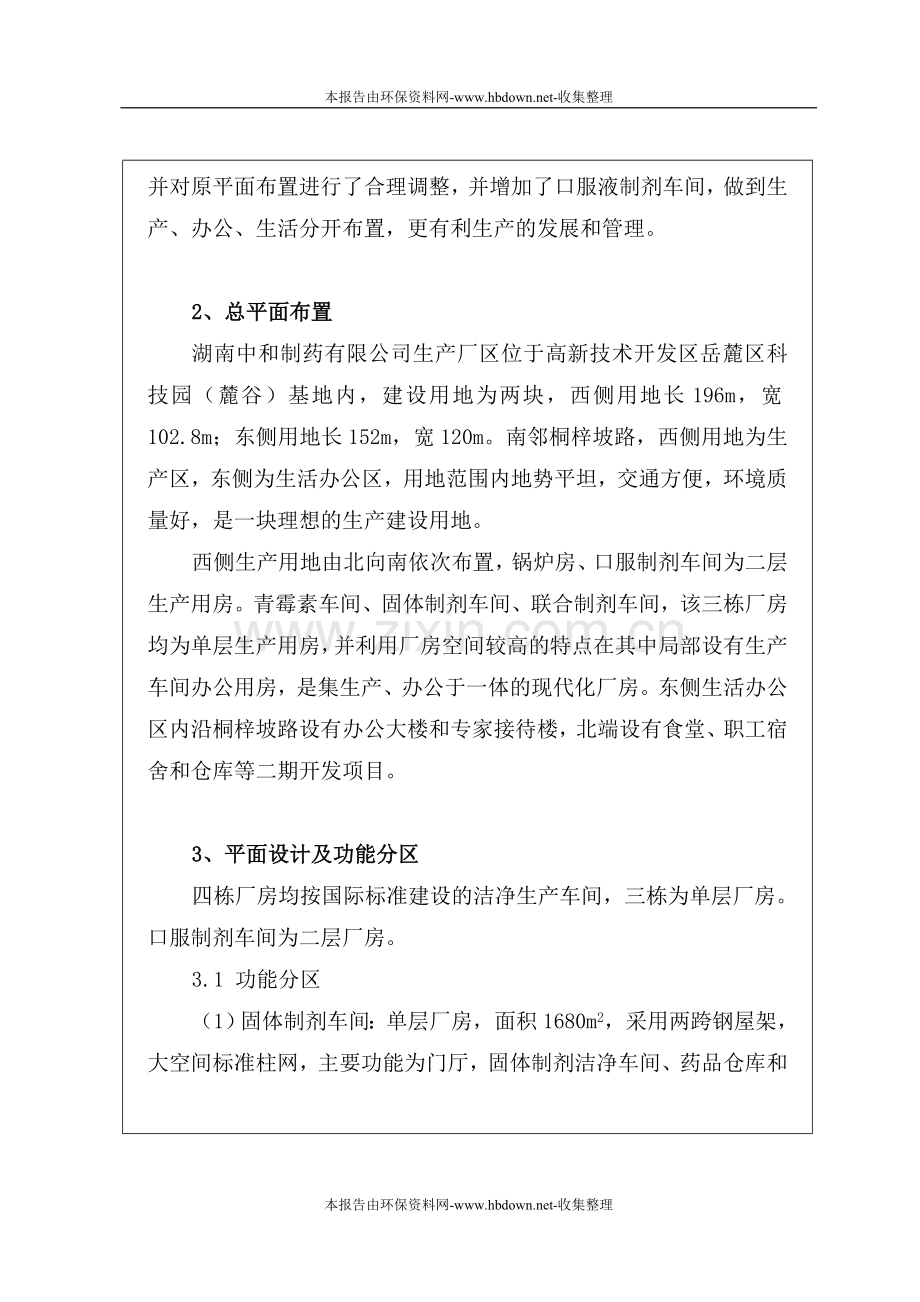 湖南中和制药有限公司生产基地口服制剂项目建设环境评估报告.doc_第2页