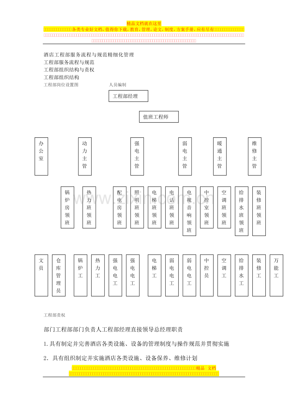 酒店工程部服务流程与规范精细化管理.doc_第1页