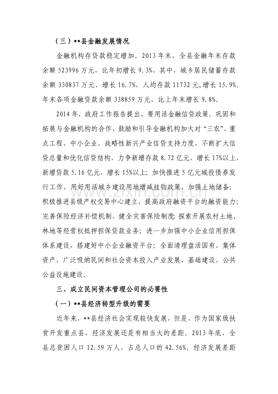 民间资本管理有限公司可行性研究报告书.docx_第3页