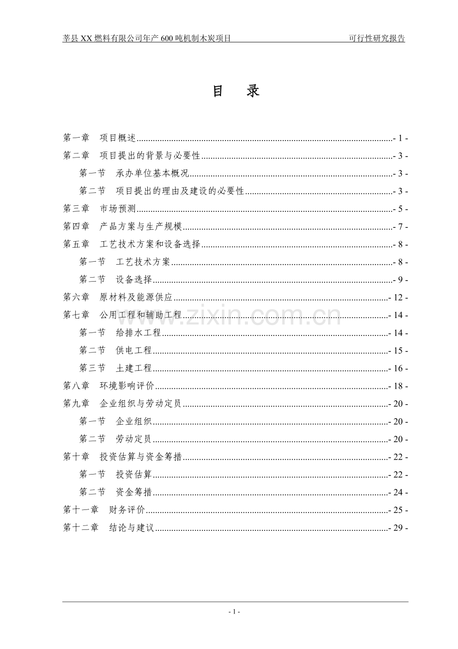 山东莘县某燃料有限公司年产600吨机制木炭项目建设可行性研究报告.doc_第3页