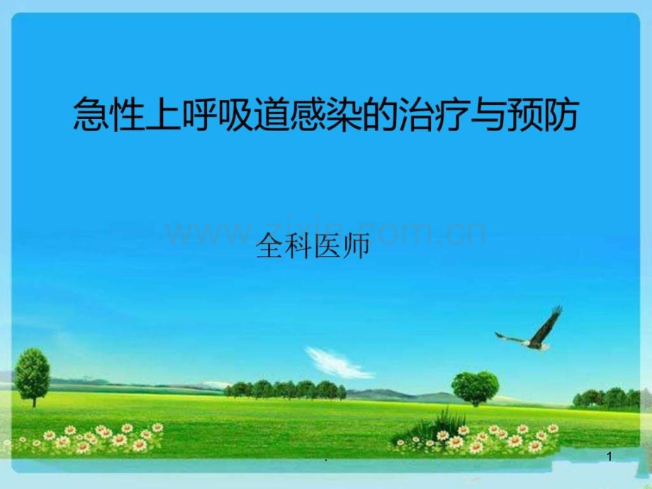 急性上呼吸道感染的治疗与预防.ppt课件.ppt_第1页