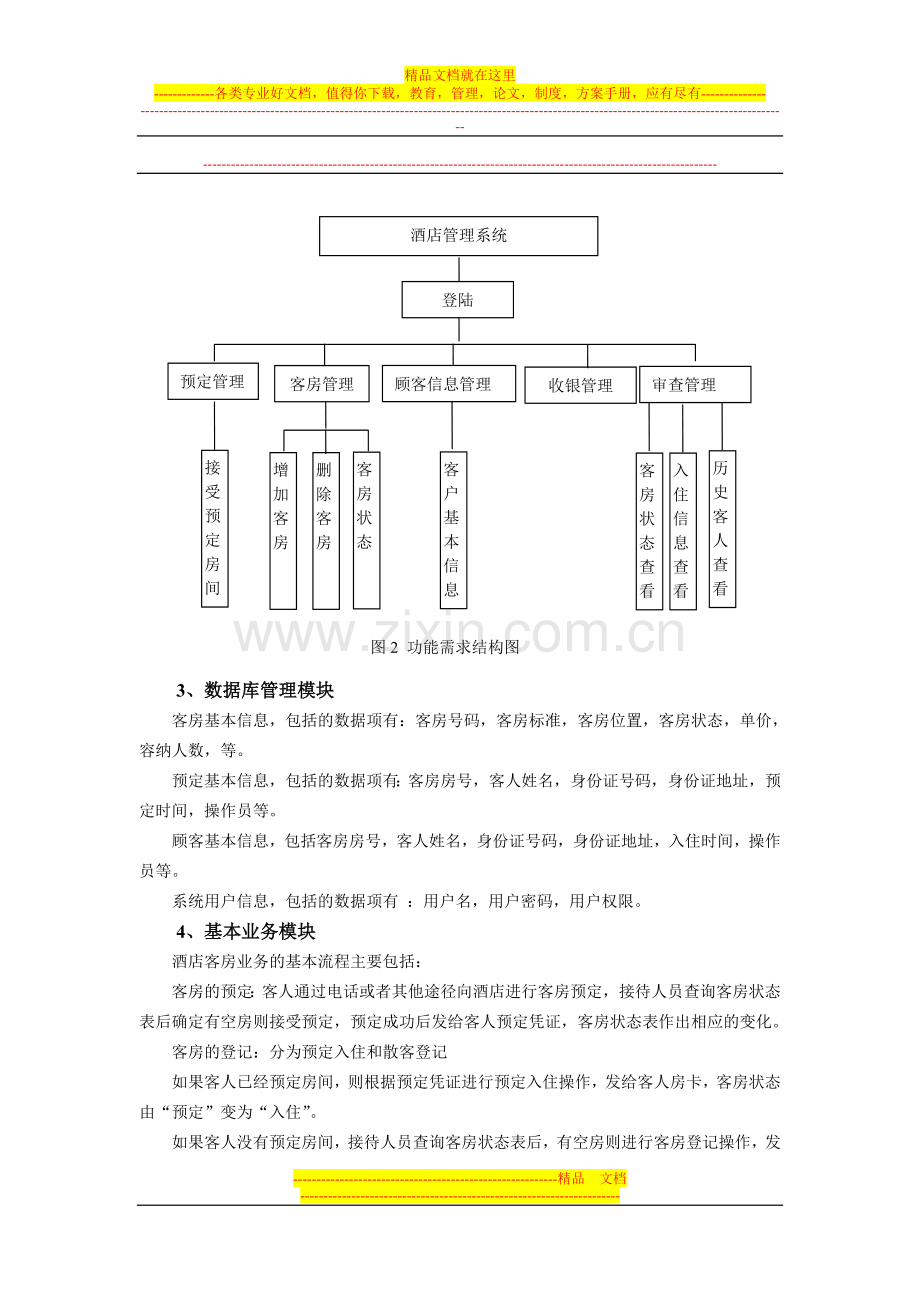 酒店管理系统分析设计说明书.doc_第3页