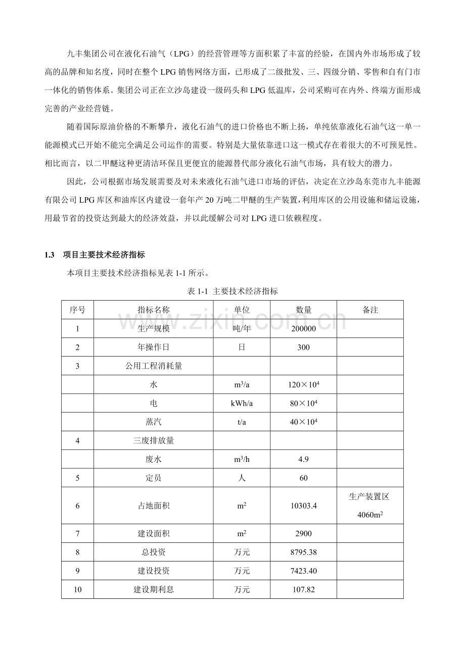 年产20万吨二甲醚生产项目申请立项可研报告.doc_第3页