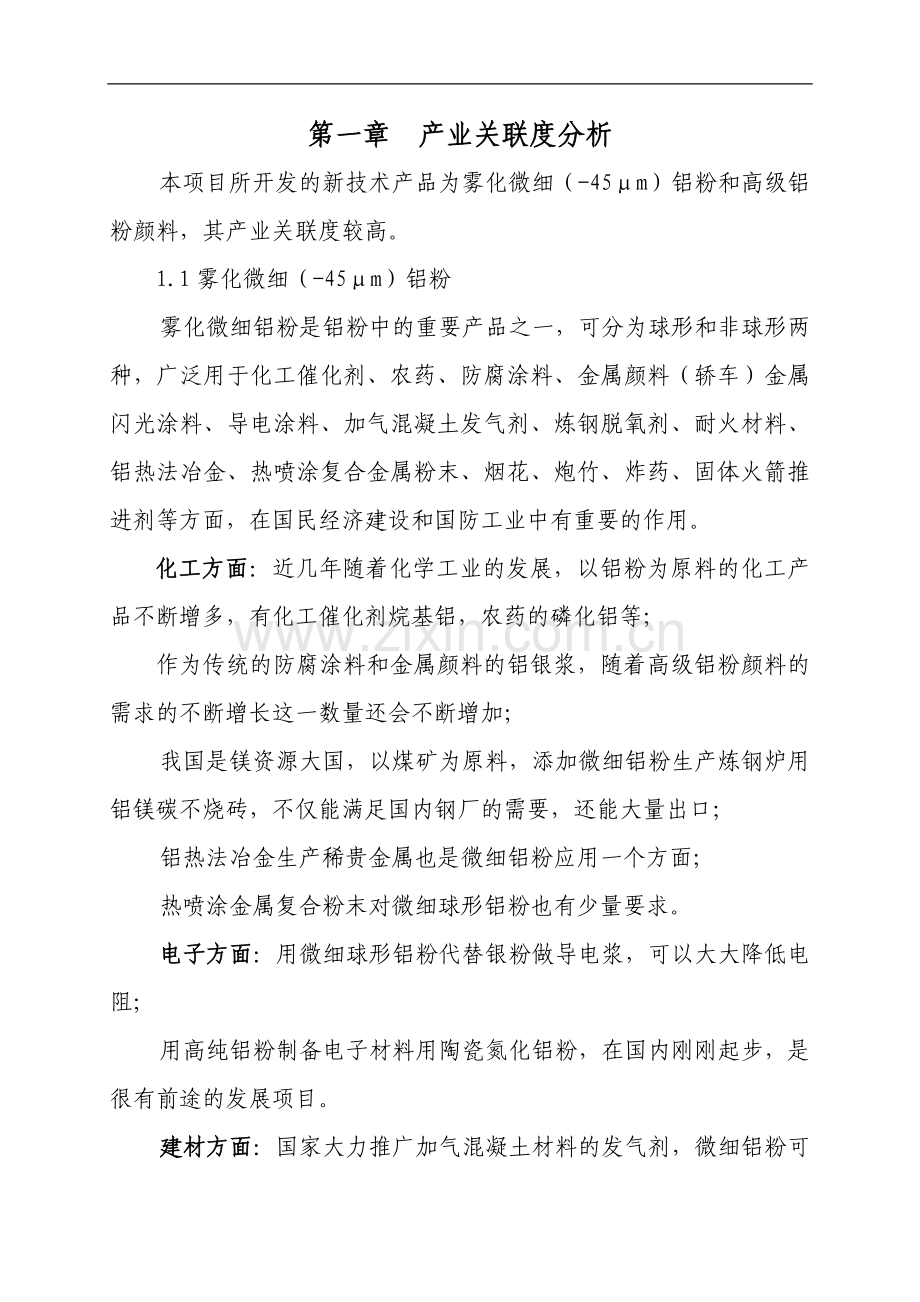 年产1000吨铝粉颜料项目可行性研究报告.doc_第3页