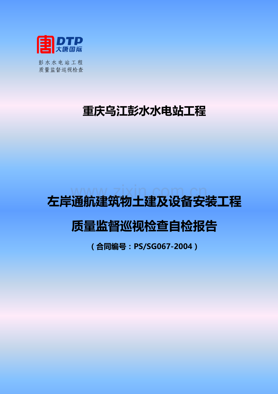 2010年通航工程质量监督巡视检查自检报告.doc_第1页