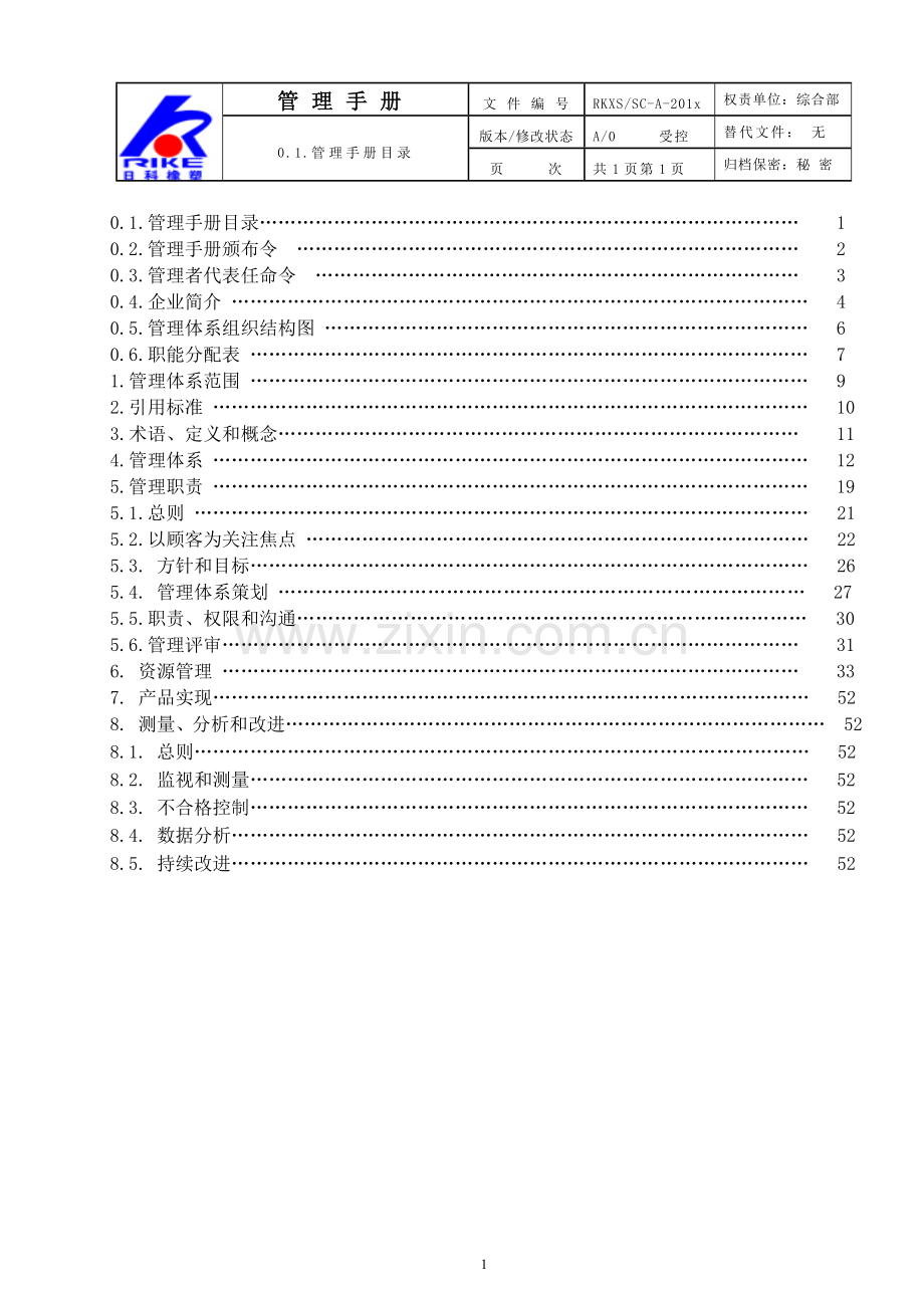 实务手册-—xx橡塑科技有限公司质量、健康、环境管理手册.doc_第2页