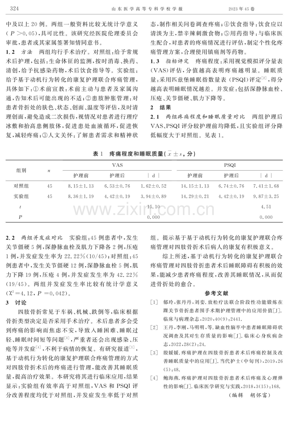 基于动机行为转化的康复护理联合疼痛管理对四肢骨折患者术后睡眠质量的影响.pdf_第2页