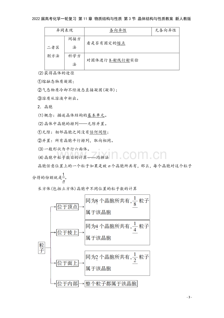 2022届高考化学一轮复习-第11章-物质结构与性质-第3节-晶体结构与性质教案-新人教版.doc_第3页