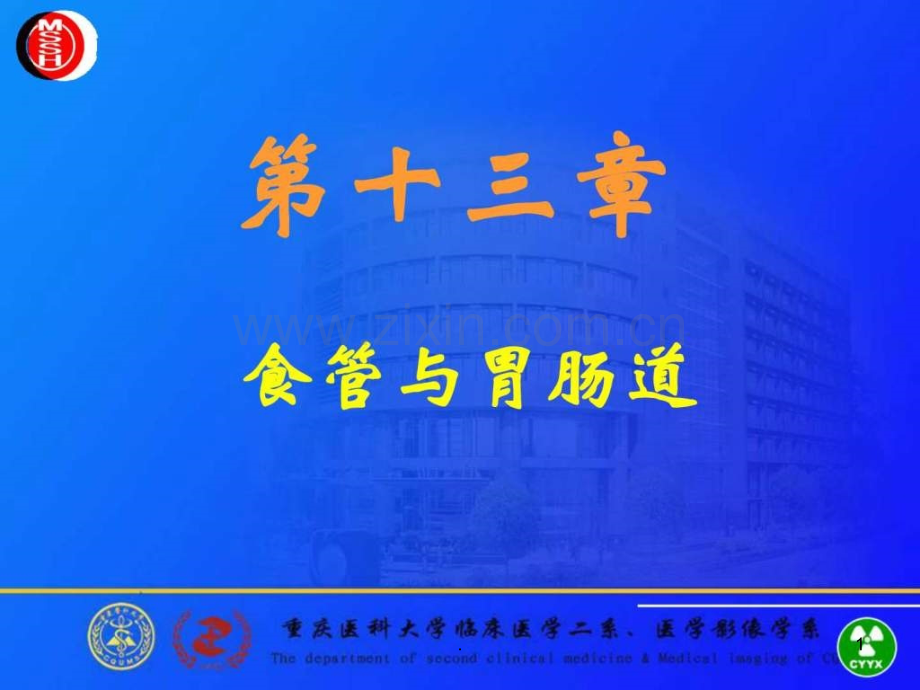 食管与胃肠道的影像诊断-重医《医学影像学》ppt课件.ppt_第1页