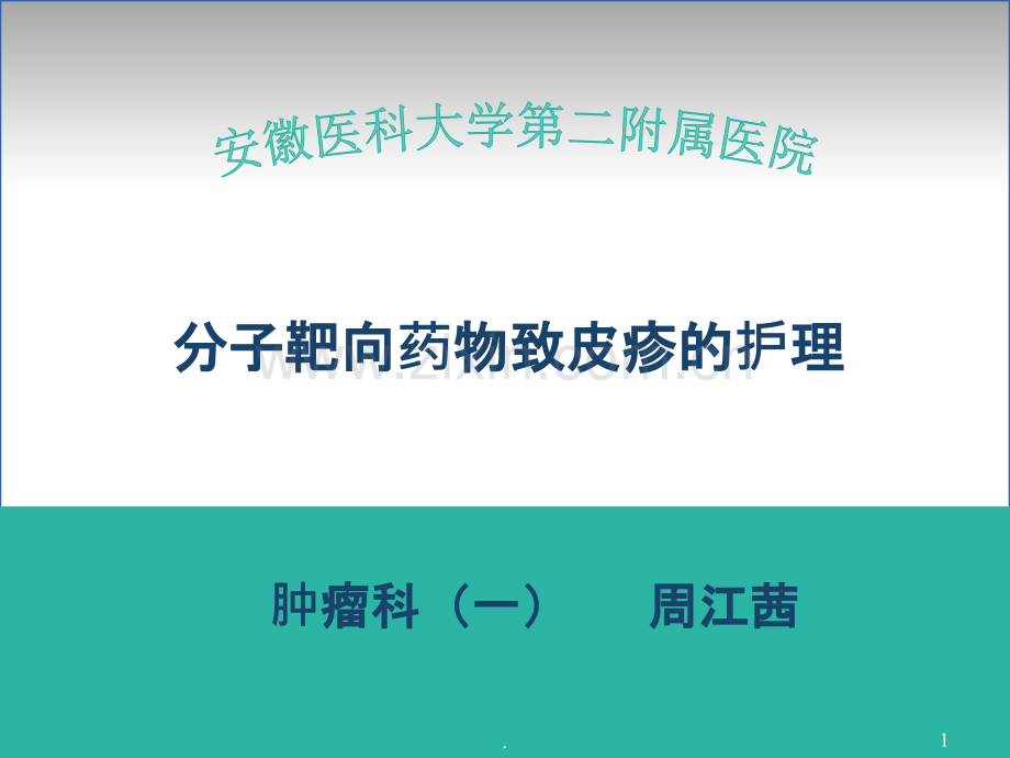 分子靶向药物致皮疹的护理课件.ppt_第1页