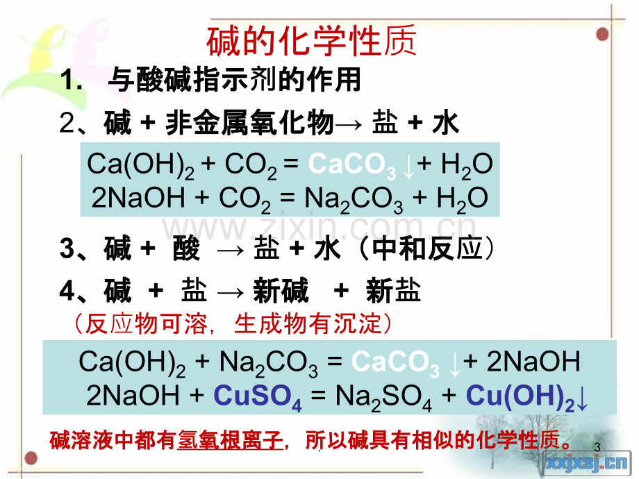 专题复习酸碱盐的规律反应及其应用.ppt_第3页