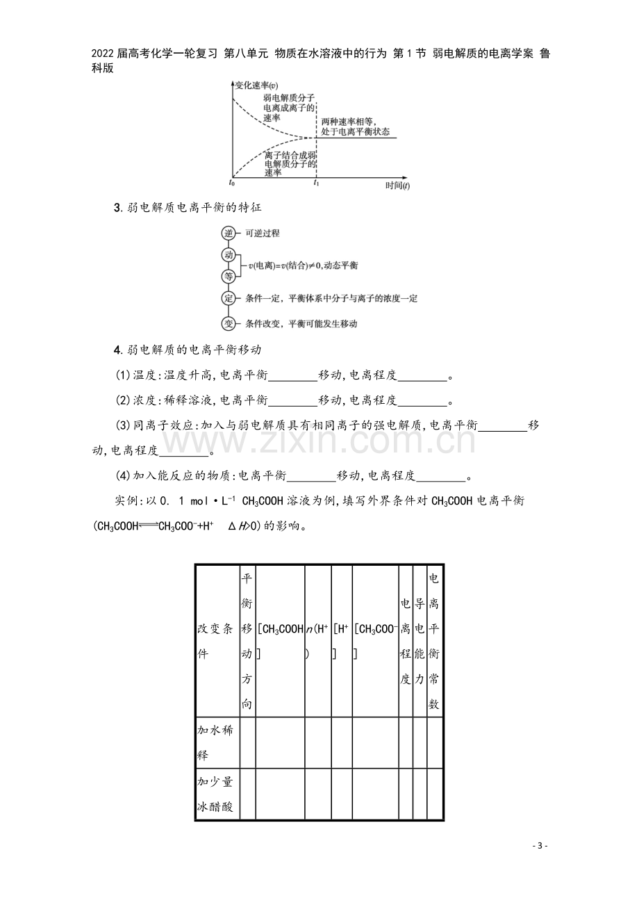 2022届高考化学一轮复习-第八单元-物质在水溶液中的行为-第1节-弱电解质的电离学案-鲁科版.docx_第3页